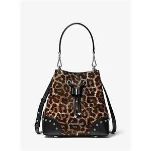 MICHAEL Michael Kors Mercer Gallery Small Leopard Calf Hair Shoulder Bag