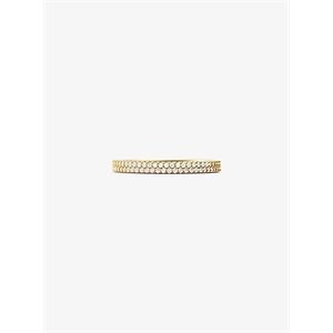 Michael Kors Precious Metal-Plated Sterling Silver Pave Ring