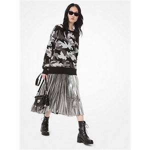 MICHAEL Michael Kors Metallic Camouflage Jacquard Sweater