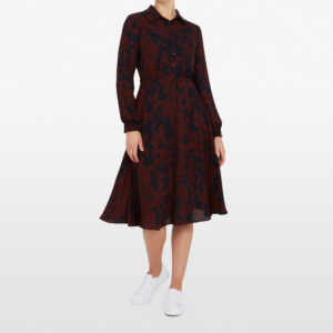 French Connection Abstract Floral Midi Dress