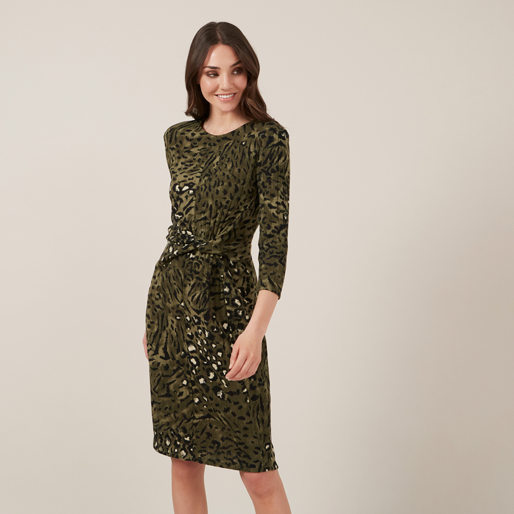 French Connection Animal Jersey Midi Dress