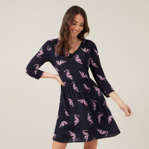 French Connection Babydoll Tiger Print Dress