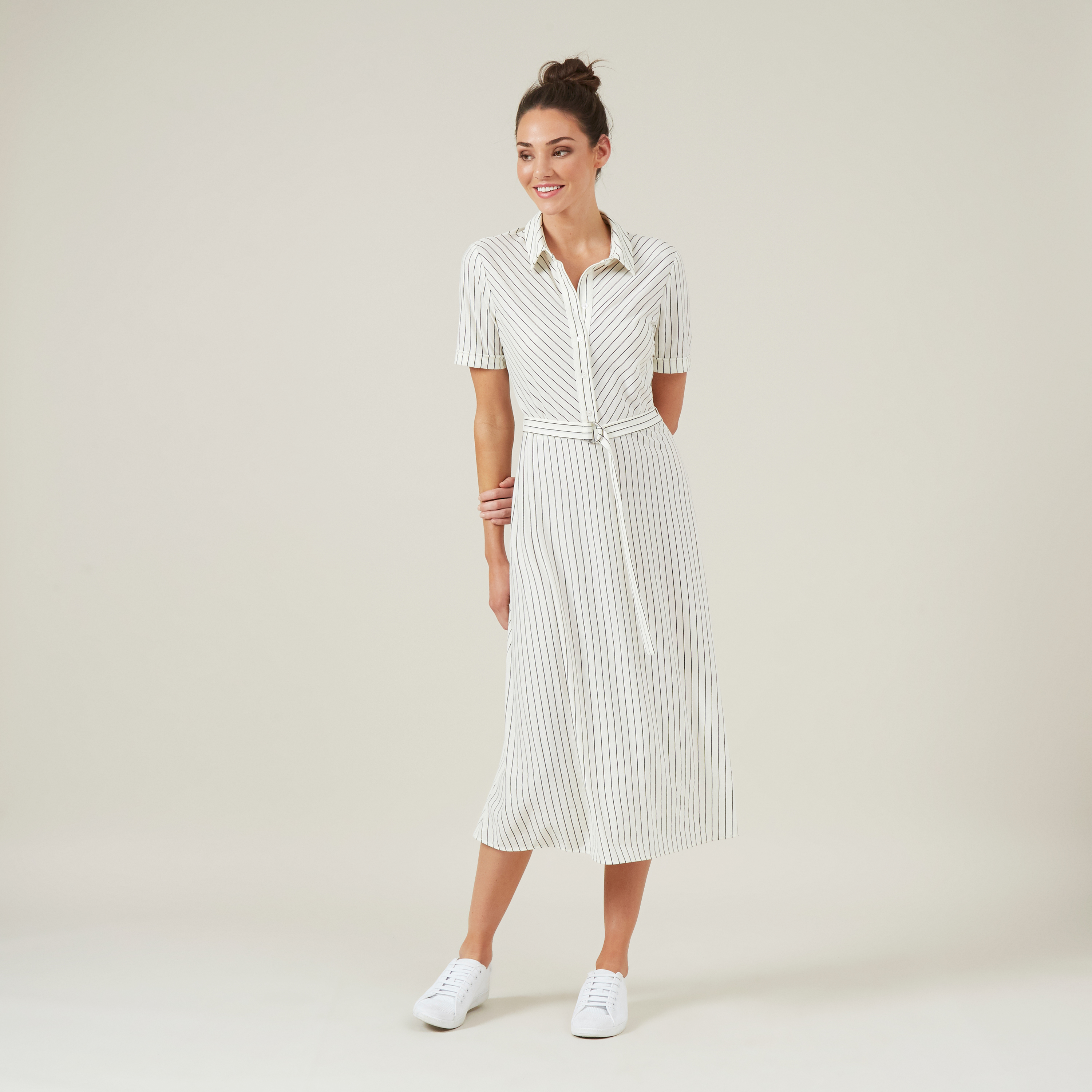 French Connection Midi Stripe Shirt Dress