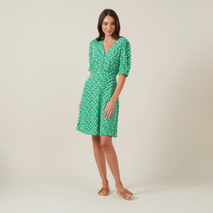 French Connection Floral Puff Sleeve Mini Dress