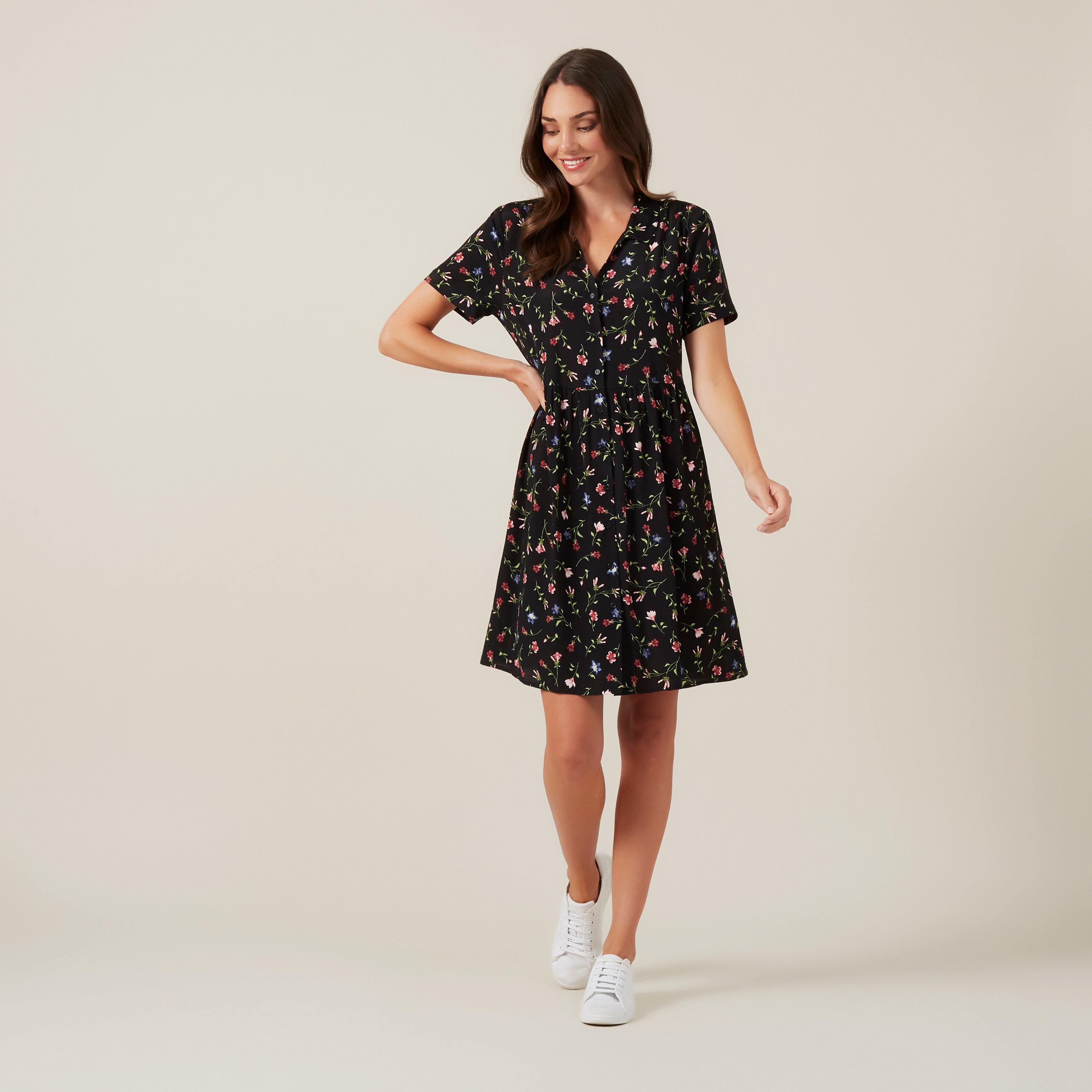 French Connection Floral Babydoll Dress