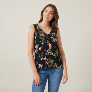 French Connection Cheetah Floral Cami