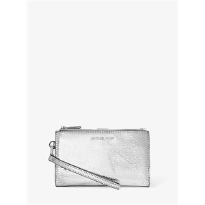 MICHAEL Michael Kors Adele Crackled Metallic Leather Smartphone Wallet