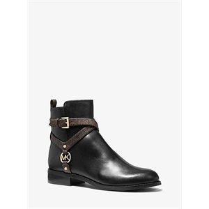 MICHAEL Michael Kors Preston Leather And Logo Ankle Boot