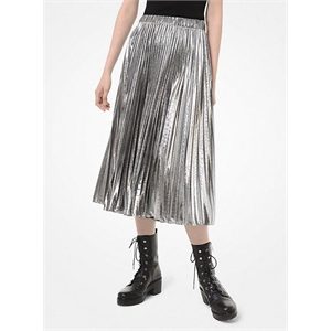 MICHAEL Michael Kors Foil Pleated Midi Skirt