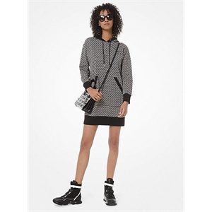MICHAEL Michael Kors Logo Cotton Terry Hoodie Dress