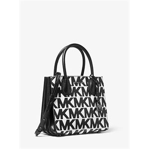 MICHAEL Michael Kors Mercer Medium Logo-Embossed Leather Accordion Crossbody Bag