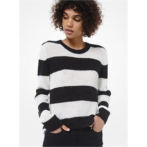 MICHAEL Michael Kors Striped Alpaca Wool-Blend Sweater