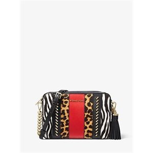 MICHAEL Michael Kors Jet Set Medium Calf Hair And Leather Camera Bag