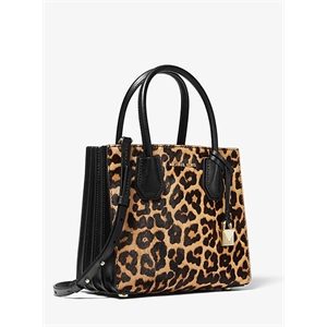 MICHAEL Michael Kors Mercer Medium Leopard Calf Hair Accordion Crossbody Bag