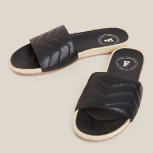 French Connection Quilted Espadrille Slide