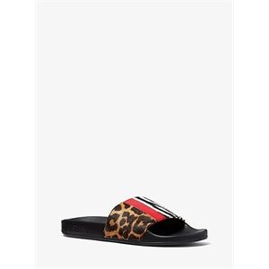 MICHAEL Michael Kors Ayla Animal-Print Calf Hair Slide Sandal