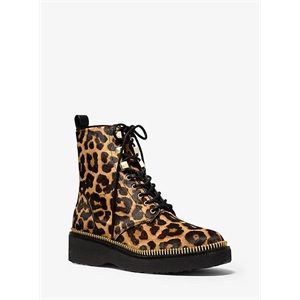 MICHAEL Michael Kors Haskell Leopard Calf Hair Combat Boot