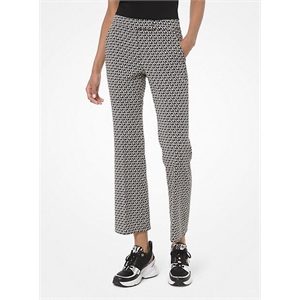 MICHAEL Michael Kors Mini Logo Stretch Crepe Cropped Trousers
