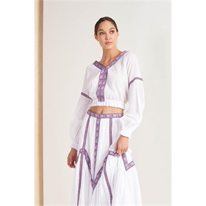 Tigerlily Aymara Longsleeve Crop Top