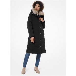 MICHAEL Michael Kors Faux-Fur Trim Quilted Puffer Coat