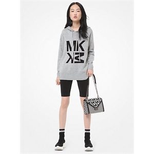 MICHAEL Michael Kors Graphic Logo Wool-Blend Hoodie