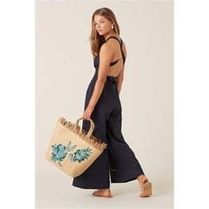 Tigerlily Luana Rafia Tote