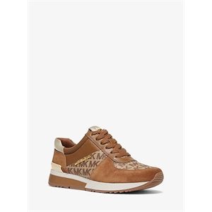 MICHAEL Michael Kors Allie Logo Jacquard And Suede Trainer