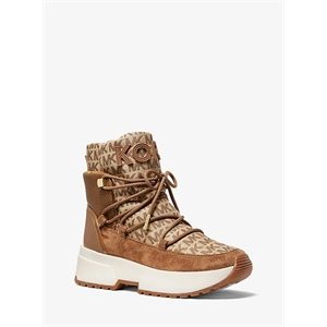 MICHAEL Michael Kors Cassia Logo Jacquard And Suede Boot