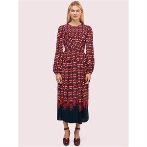 Kate Spade Rawr Crepe Midi Dress