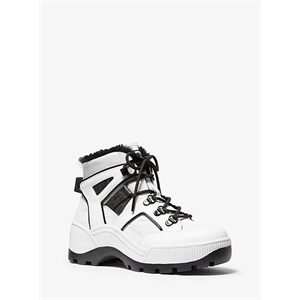 MICHAEL Michael Kors Brooke Leather And Canvas Boot
