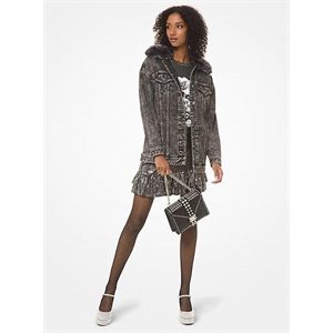 MICHAEL Michael Kors Acid-Wash Denim Jacket