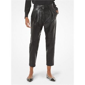 MICHAEL Michael Kors Faux Leather Pleated Pants