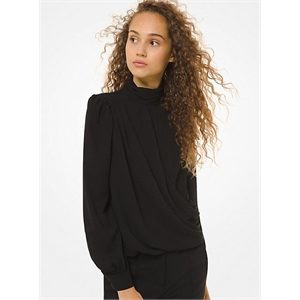 MICHAEL Michael Kors Crepe Draped Blouse