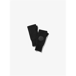 MICHAEL Michael Kors Logo Patch Ribbed Nylon-Blend Fingerless Gloves