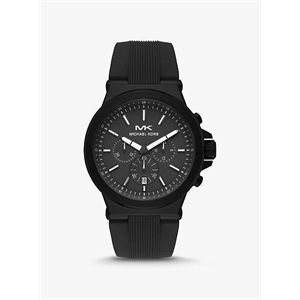 Michael Kors Oversized Dylan Black-Tone And Silicone Watch