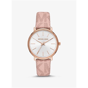 Michael Kors Pyper Logo And Rose Gold-Tone Watch