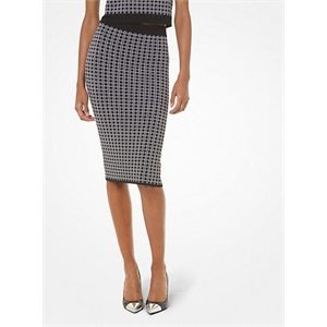 MICHAEL Michael Kors Check Viscose And Nylon Tube Skirt