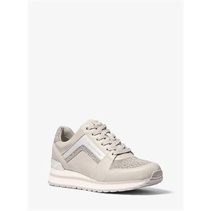 MICHAEL Michael Kors Billie Canvas And Swarovskiãâ® Crystal Embellished Trainer