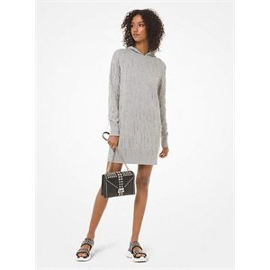 MICHAEL Michael Kors Crystal-Fringed Cotton-Blend Hoodie Dress
