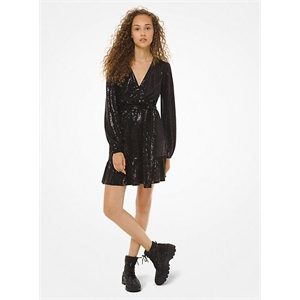 MICHAEL Michael Kors Mirror Dot Matte-Jersey Crossover Dress