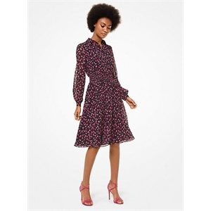 MICHAEL Michael Kors Floral Georgette Smocked Shirtdress
