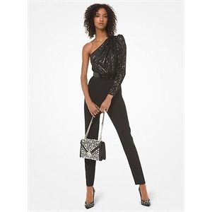 MICHAEL Michael Kors Sequined One-Shoulder Jumpsuit