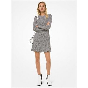 MICHAEL Michael Kors Mini Leopard Cady Flounce Dress