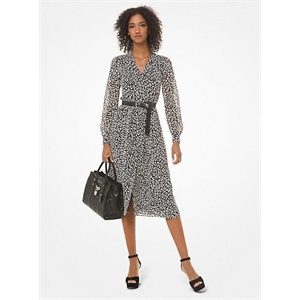 MICHAEL Michael Kors Leopard Georgette Shirtdress