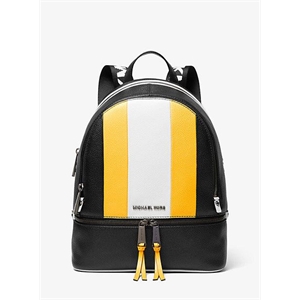 MICHAEL Michael Kors Rhea Medium Striped Pebbled Leather Backpack