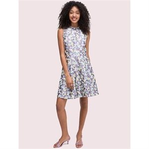 Kate Spade Floral Jacquard Fit-and-Flare Dress