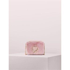Kate Spade Nicola Faux Fur Twistlock Small Convertible Chain Shoulder Bag