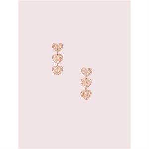 Kate Spade Heart To Heart Pavã© Triple Drop Earrings