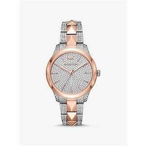 Michael Kors Runway Mercer Pave Two-Tone Watch