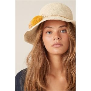 Tigerlily Kala Packable Pom Pom Hat